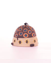 Turtle Nerikomi Ceramic Bell Hanging - Rust Rings - view 4 of 4
