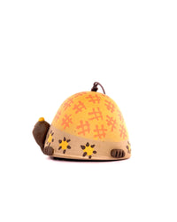 Turtle Nerikomi Ceramic Bell Hanging - Sunset Orange - view 3 of 4