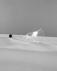 Twisted Hand-Blown Glass Bell - Ruby - view 4 of 4