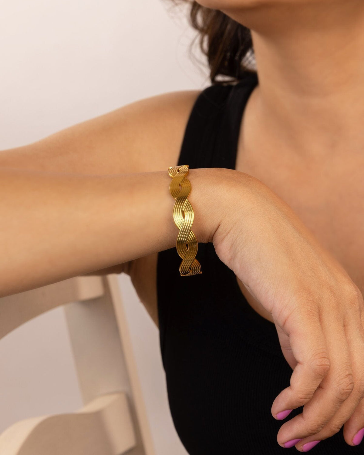 Twisted Rope Anti-Tarnish Cuff Bracelet by Modus & Mood