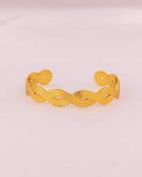 Twisted Rope Anti-Tarnish Cuff Bracelet - view 2 of 5