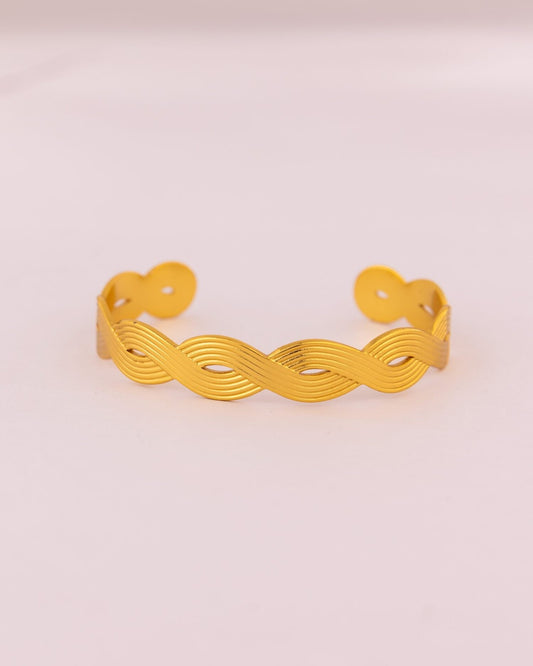 Twisted Rope Anti-Tarnish Cuff Bracelet - view 2 of 5