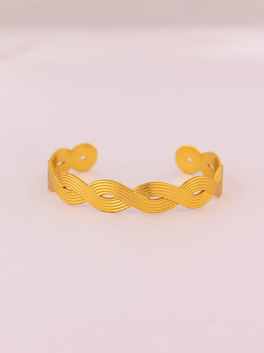 Twisted Rope Anti-Tarnish Cuff Bracelet - view 3 of 5