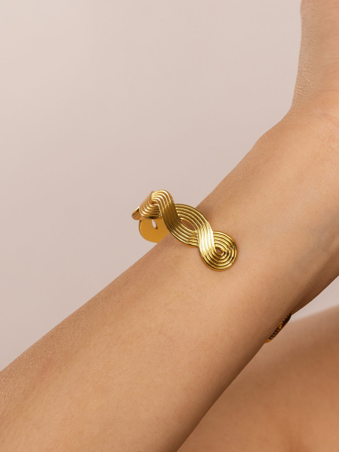 Twisted Rope Anti-Tarnish Cuff Bracelet - view 4 of 5