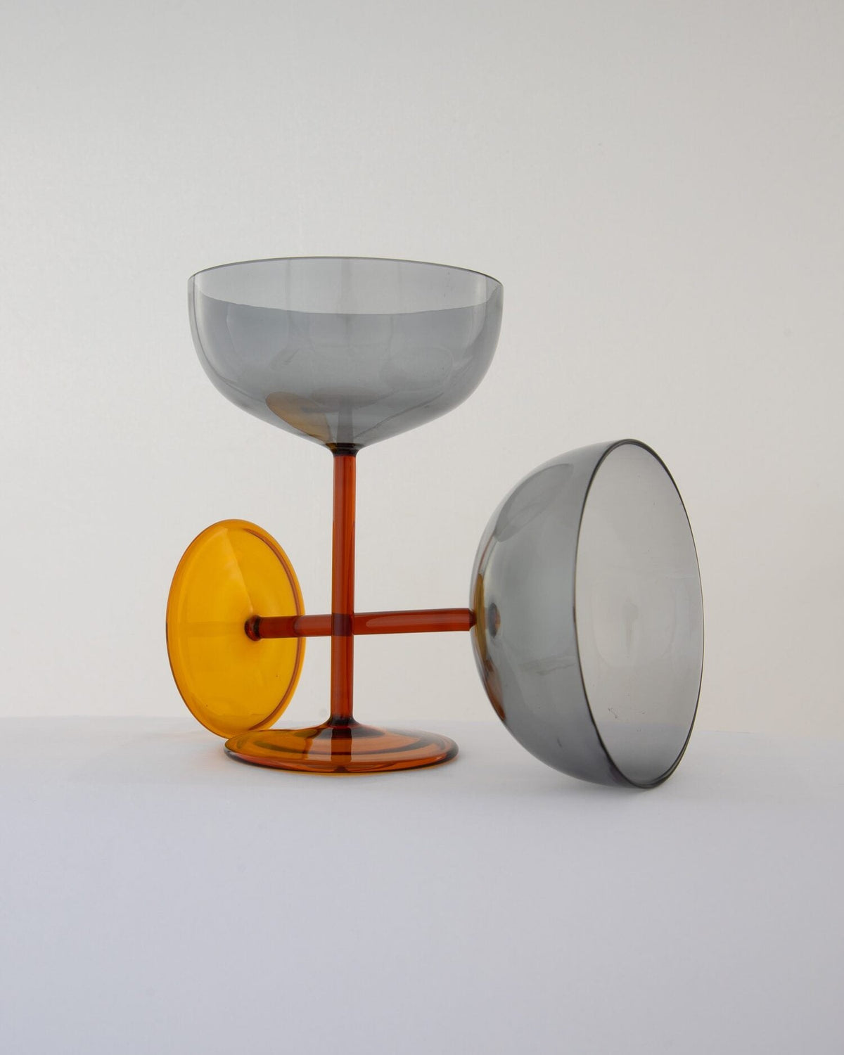 Two-Tone Coupe Cocktail Glass - Ash & Amber - view 5 of 5
