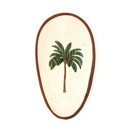 Palm Print Oval Snacks Plate by Modus & Mood