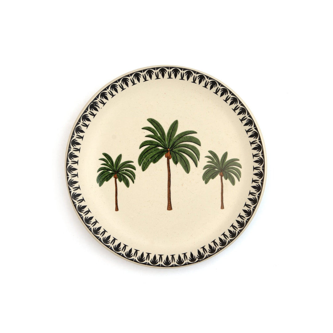 Palm Print Ceramic Plate - Green by Modus & Mood