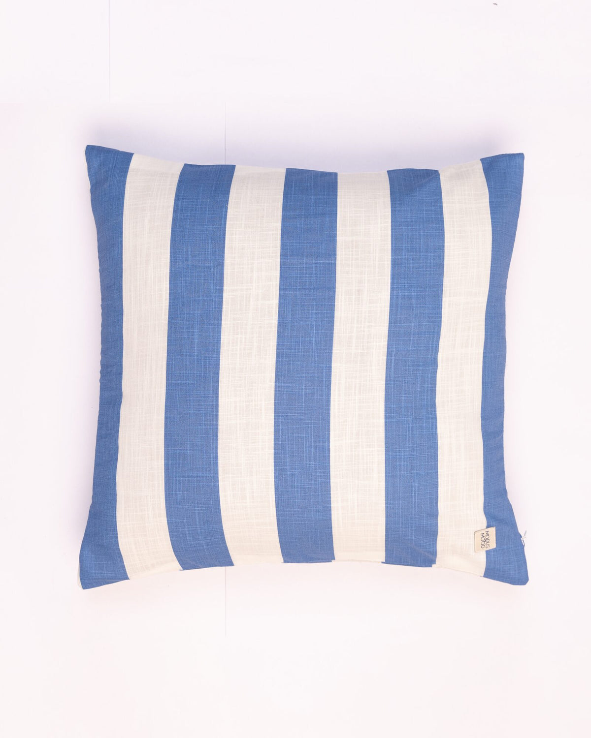 Wide Stripe Cotton Cushion Cover - Cornflower Blue - view 3 of 3