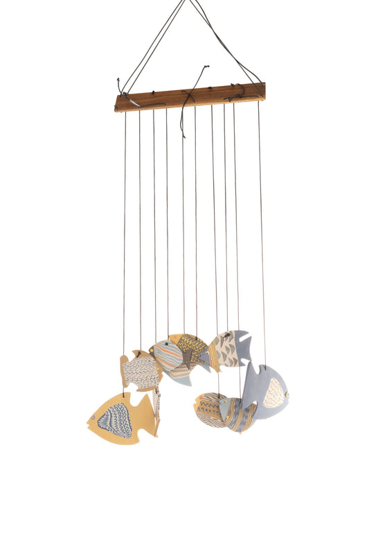 Seashell Nerikomi Ceramic Wind Chime - Large by Modus & Mood