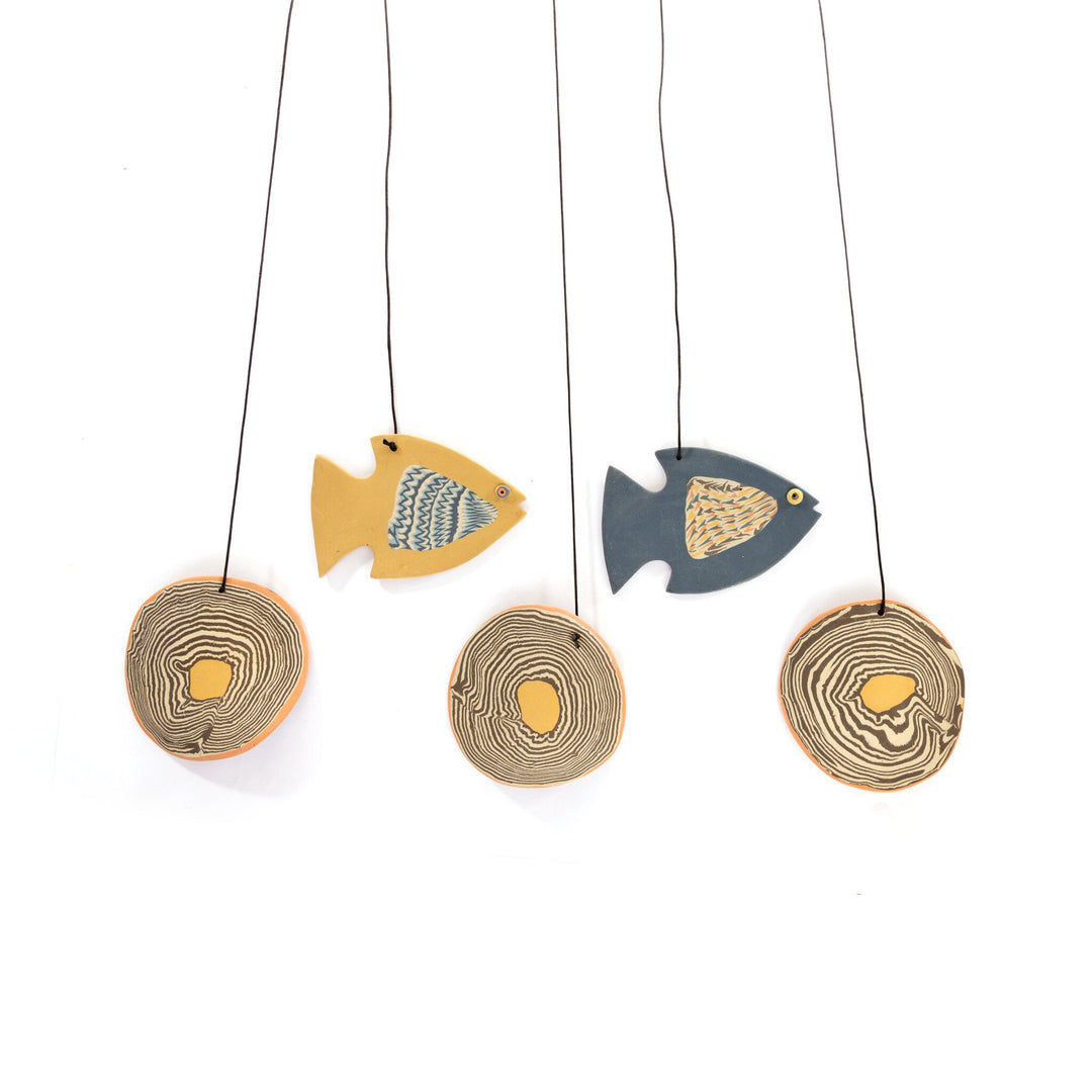 Seashell Nerikomi Ceramic Wind Chime - Concentric by Modus & Mood