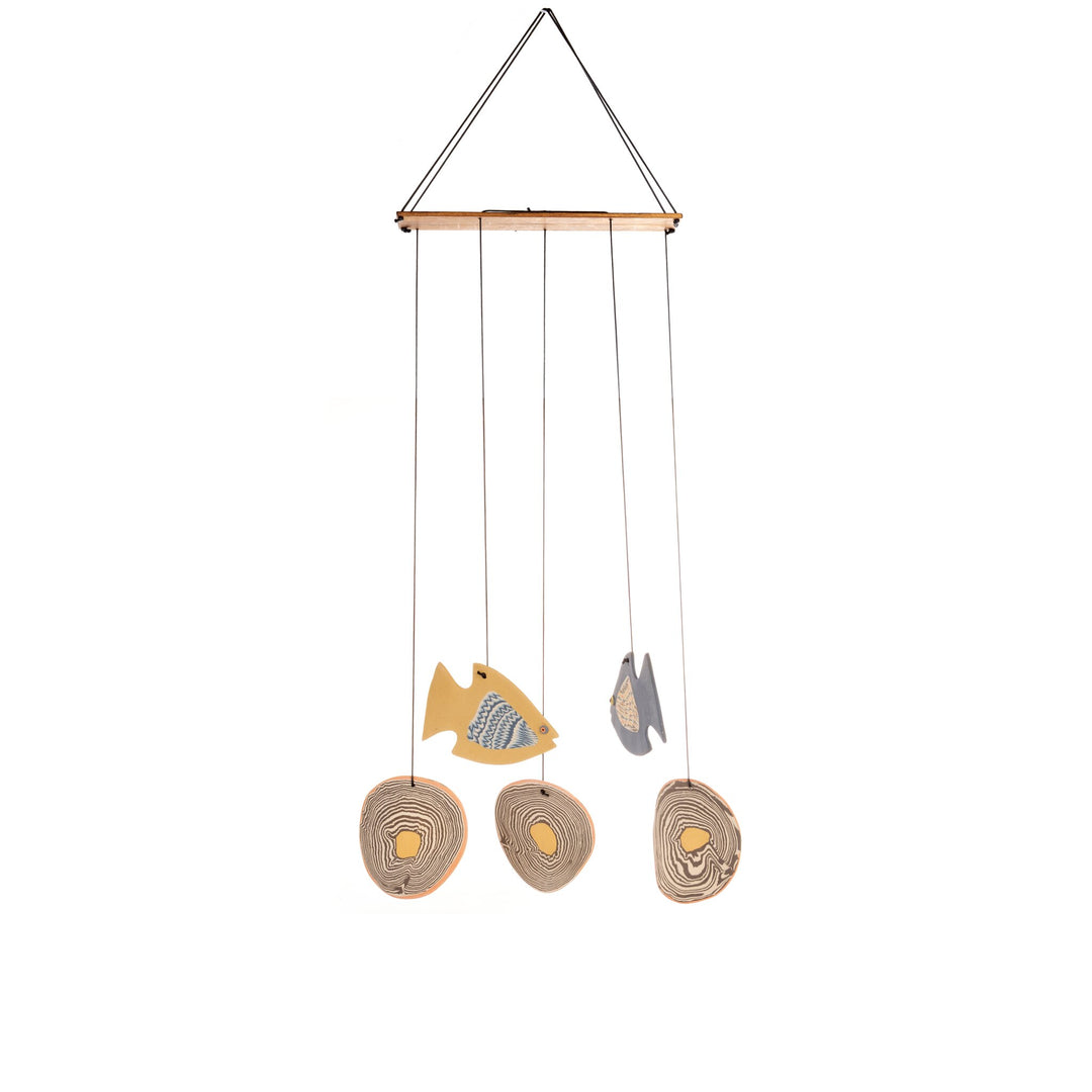 Seashell Nerikomi Ceramic Wind Chime - Concentric - view 2 of 2