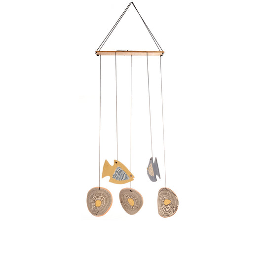 Seashell Nerikomi Ceramic Wind Chime - Concentric - view 2 of 2