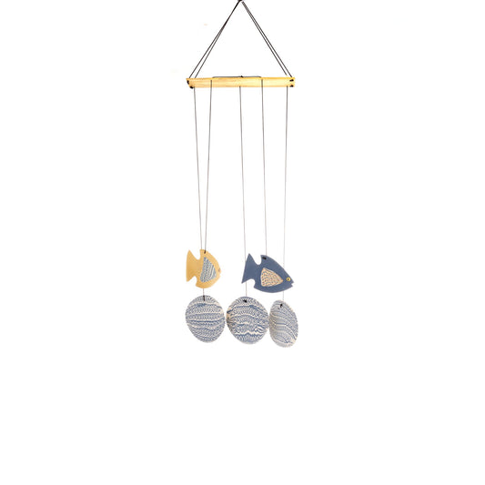 Seashell Nerikomi Ceramic Wind Chime - Waves by Modus & Mood