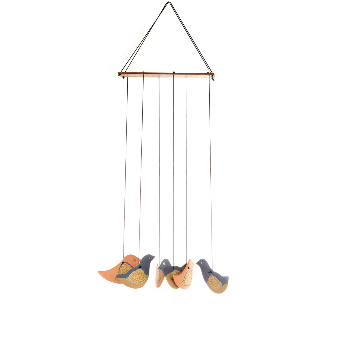 Bird Nerikomi Ceramic Wind Chime - Multicolour by Modus & Mood
