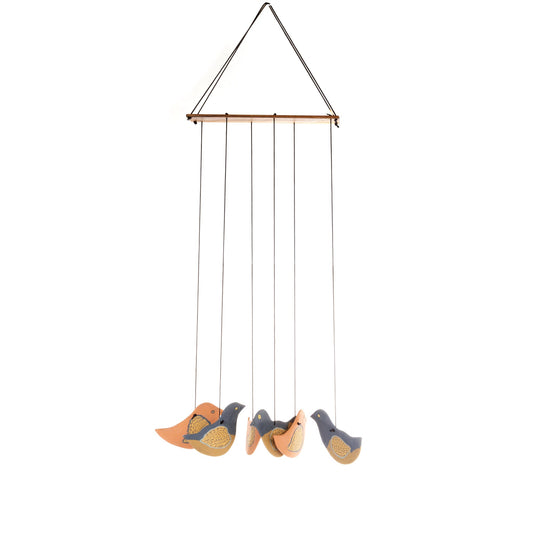 Bird Nerikomi Ceramic Wind Chime - Multicolour by Modus & Mood