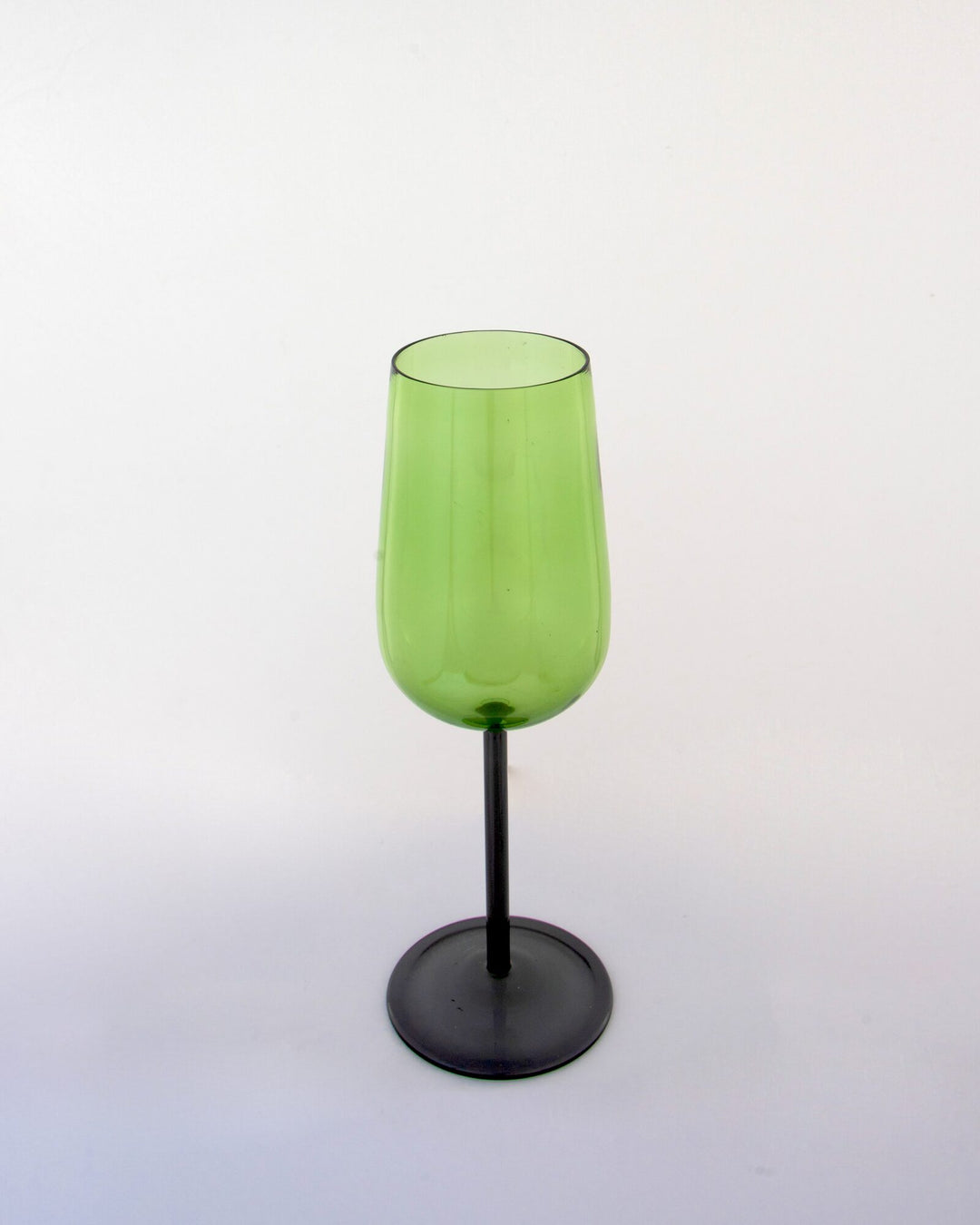 Black-Stem Wine Glass - Green - view 2 of 3