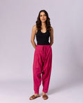 Women's Cotton Patiala Trousers - Fuchsia Pink