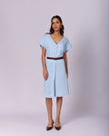 Women's Cotton Shift Dress - Powder Blue
