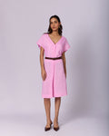 Women's Cotton Shift Dress - Rose Pink