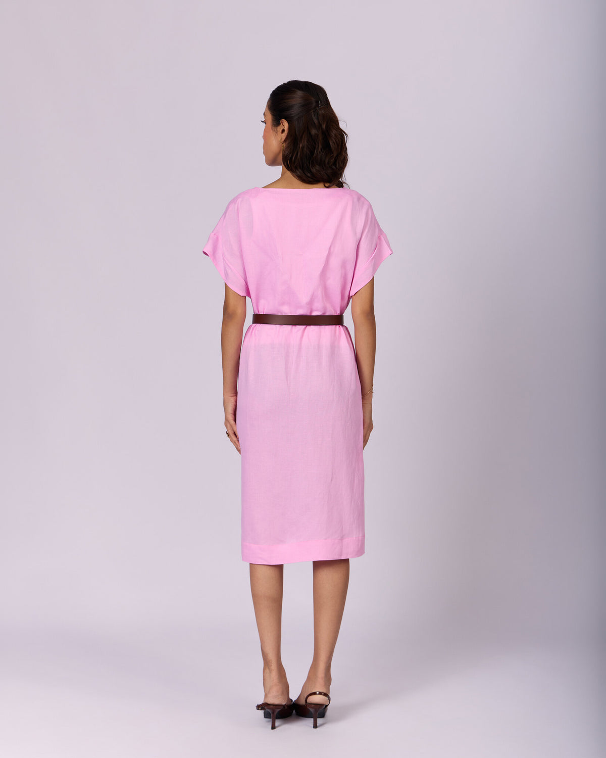 Women's Cotton Shift Dress - Rose Pink - view 4 of 4
