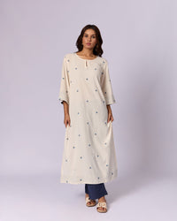 Women's Cotton Kurta/Kaftan - Ivory by Modus & Mood
