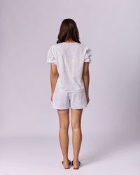 Women's Eyelet Cotton Top & Shorts Co-ord Set - White - view 2 of 5